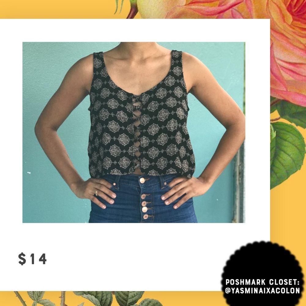 Vintage look croptop tank top